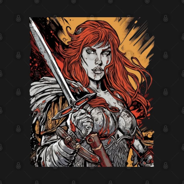 Red Sonja Warrior Comic Art by ForbiddenGeek