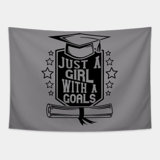 Just a girl with A goals Tapestry