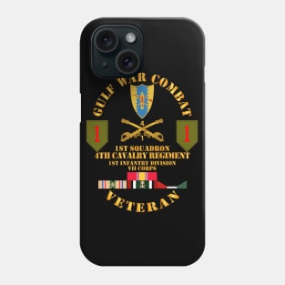 Gulf War Combat Cavalry Vet w  1st Squadron - 4th Cav - 1st ID Phone Case