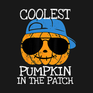 Coolest Pumpkin In The Patch Halloween Boys Girls Teens T-Shirt