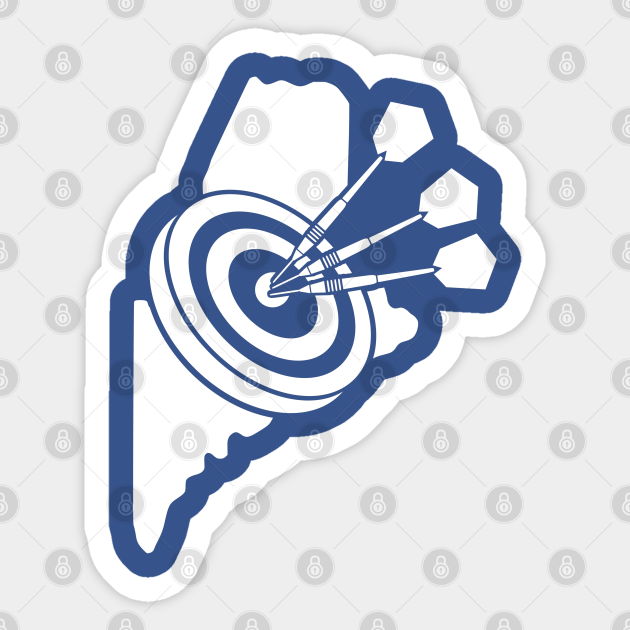 MAINE DARTBOARD - Maine State Dartboard - Sticker