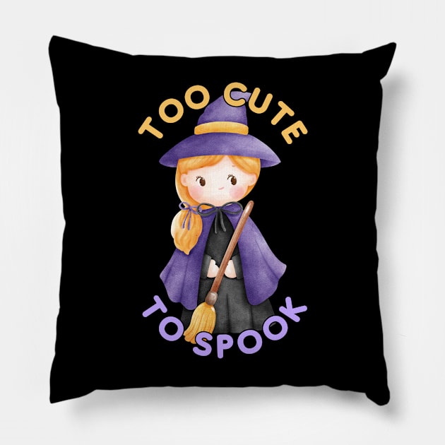 Too Cute to Spook (Halloween) Pillow by webstylepress