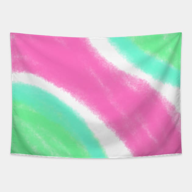 Pink green watercolor art design Tapestry by Artistic_st