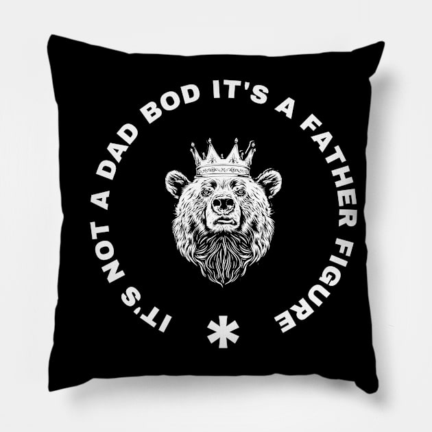 Dad bod bear Pillow by Leyline Tavern