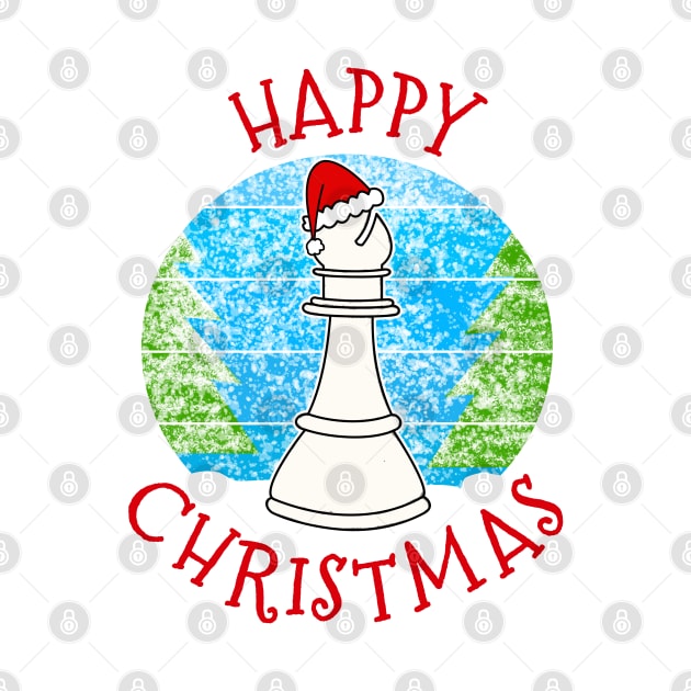 Christmas Chess Player Bishop Xmas 2022 by doodlerob