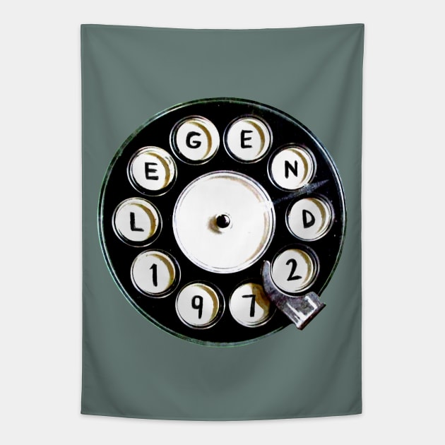 Retro Phone, 1972 Legend, Born in 1972, Birthday 1972 Tapestry by badlydrawnbabe