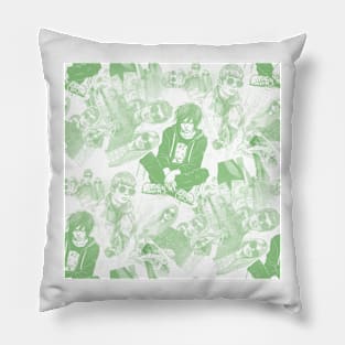 Unpopular: Green Toile Pillow