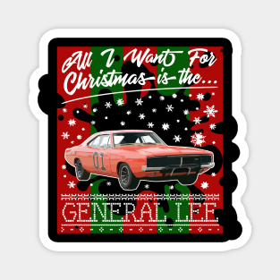 All I Want For Christmas Is The General Lee Dukes Of Hazzard Magnet