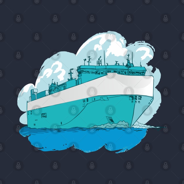 Ro-Ro Ferry illustration by AJ techDesigns