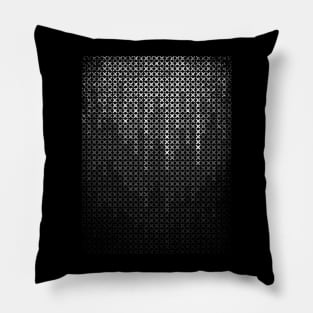 Stitch Fall (bw version) Pillow