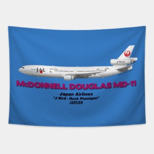 McDonnell Douglas MD-11 - Japan Airlines "J Bird - Rock Ptamigan" Tapestry