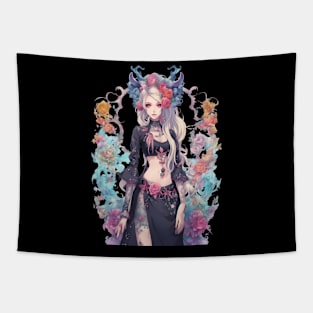 Dark Heart of an Emo Goth Anime and Despair Tapestry