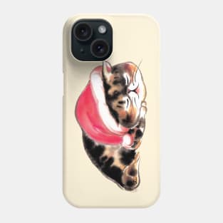 Xmas sleeping cat Phone Case