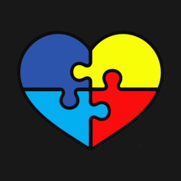 Download Love Autism Heart Puzzle - Autism Awareness - T-Shirt ...