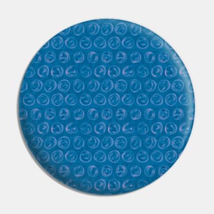 Pattern Bubble Wrap blue Pin