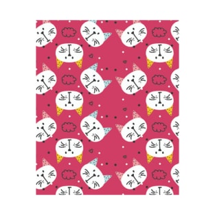 Pink Cats crowd, Funny cat T-Shirt