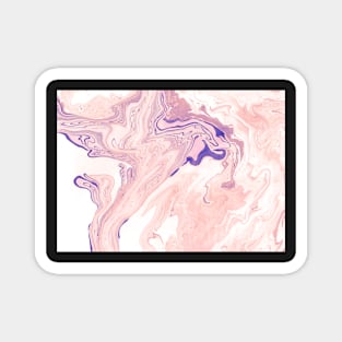 Pink and Navy Marble Magnet