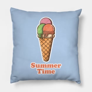 Scoop of Nostalgia: Creamsicle Summer Vintage Ice Cream Pillow