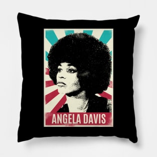 Vintage Retro Angela Davis Pillow