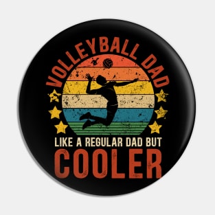 Volleyball Dad Funny Vintage Volleyball Father's Day Gift Pin