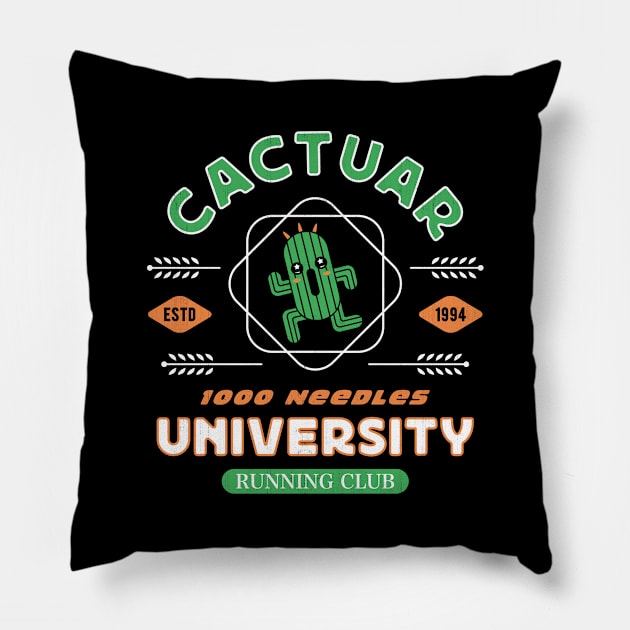 Cactuar Running Club University Pillow by Lagelantee