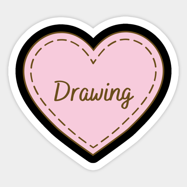I Love Drawing Simple Heart Design Drawing Sticker Teepublic I love drawing wreaths but i find myself feeling really overwhelmed when i sit down to draw one. i love drawing simple heart design