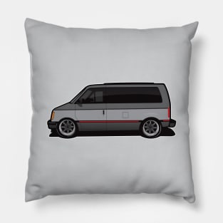 Chevy Shorty Astro Van Black Pillow