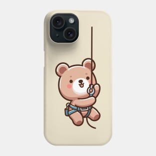 Cute bear Abseiling Phone Case