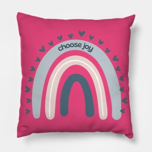 Choose Joy Rainbow Pillow