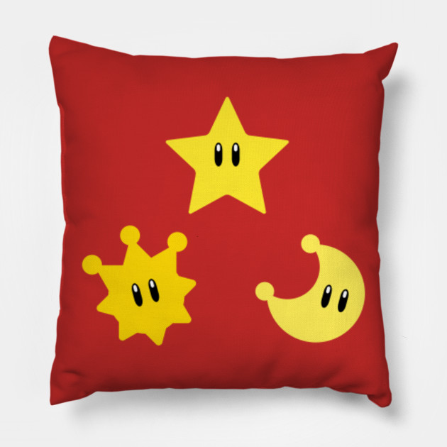 Sun Moon And Star Super Mario Pillow Teepublic Au