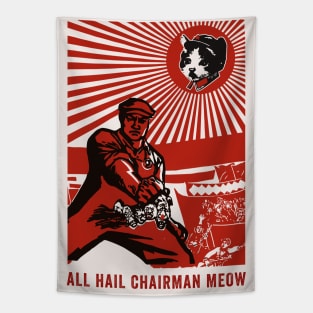 All Hail Chairman Meow Tapestry