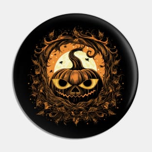 Halloween Pumpkin, Spooky Pumpkin Face Pin