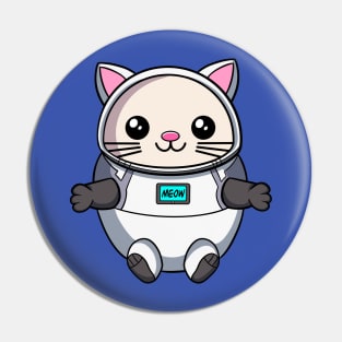 Cute Astronaut Cat Pin