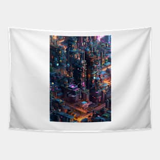 Sci Fi City Tapestry