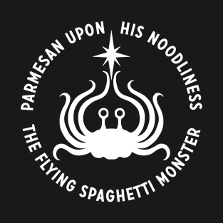 Flying Spaghetti Monster - His Noodliness (White) T-Shirt