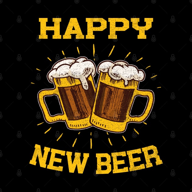 Happy New Beer Funny Happy New Year by MZeeDesigns