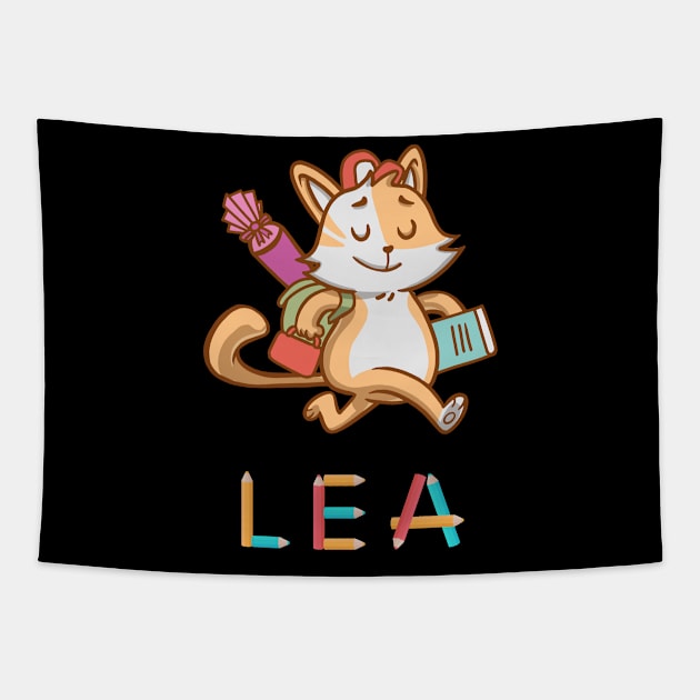 Einschulung Katze Lea Tapestry by DePit DeSign