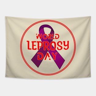 World Leprosy Day Symbolic Typography Tapestry