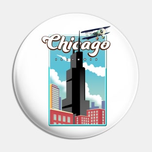 Chicago Illinois Skyscraper Pin