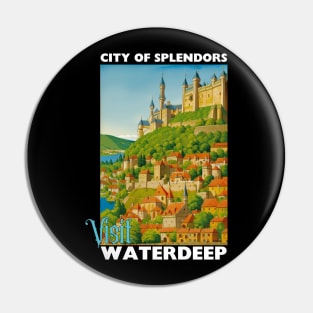 Waterdeep Tourism Poster Design - Travel D&D Pin