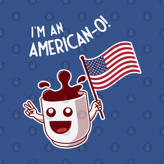 I'm an American-o! Patriotic coffee by Meows and Makes