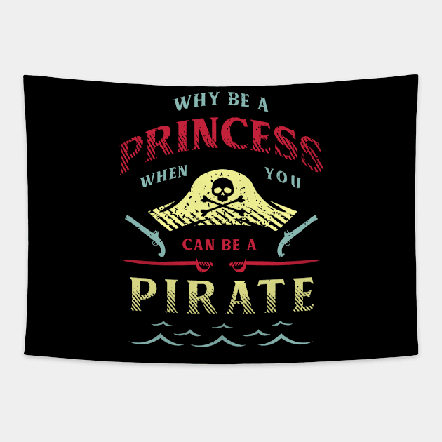 Funny Pirate Freebooter Buccaneer Caribbean Adventure Shirt Tapestry by AlleyField