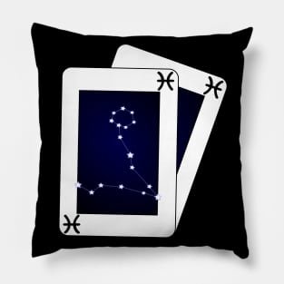 Pisces Zodiac Sign Card Pillow
