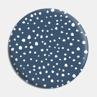 Navy Blue Dalmatian Spots, Dalmatian Dots, Dotted Pin