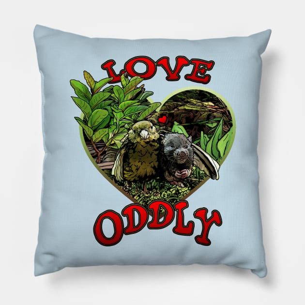 Love Oddly Pillow by ImpArtbyTorg