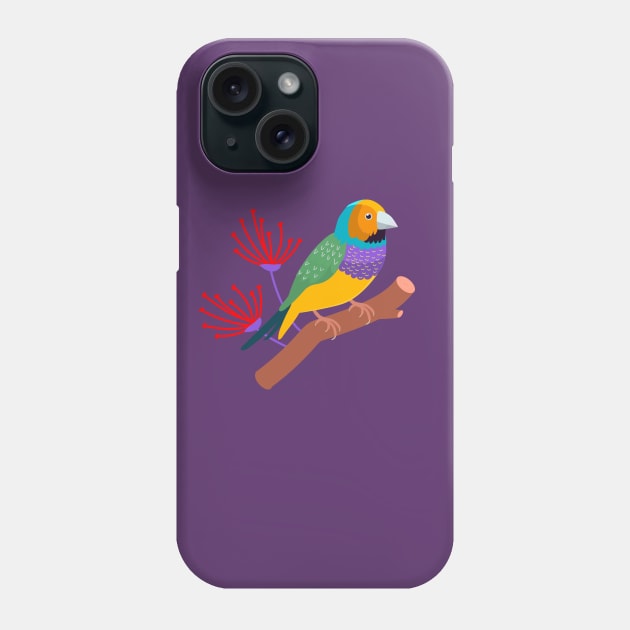 Colorful Bird Phone Case by Mako Design 