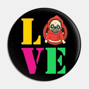 Love with dog design, valentine design Pin