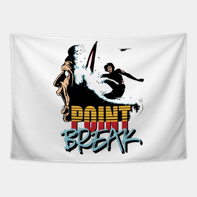 Point Break Retro 1 Tapestry by ilrokery