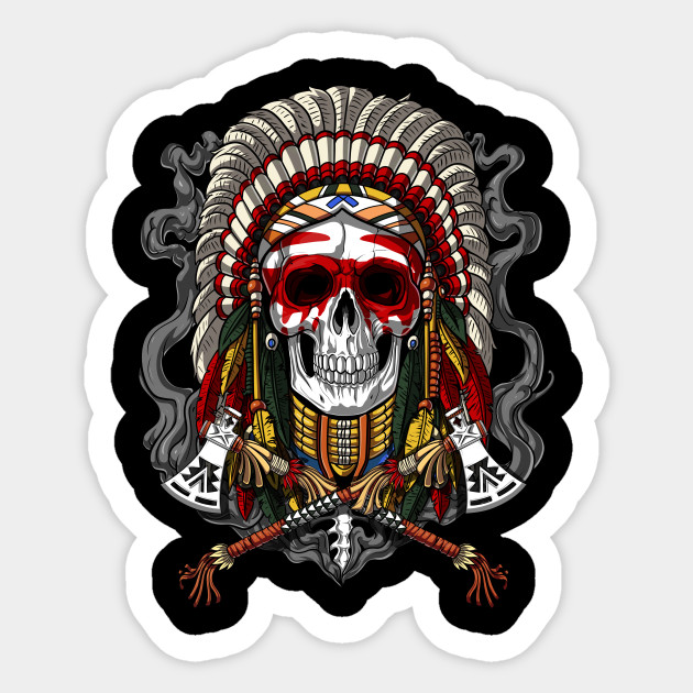 Native American Chief Skull Indian - Native American Skull ...