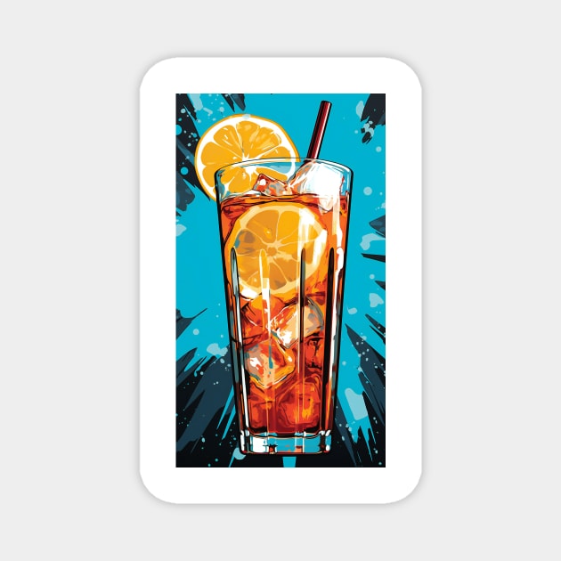 Ice Cold Lemonade in a Glass Magnet by Chris Castler